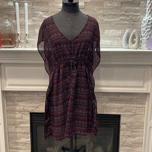 Merona Sheer Lightweight Drawstring Swimsuit Cover Size Medium